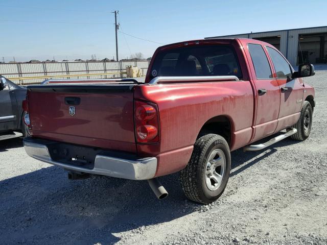 1D7HA18238J177732 - 2008 DODGE RAM 1500 S RED photo 4