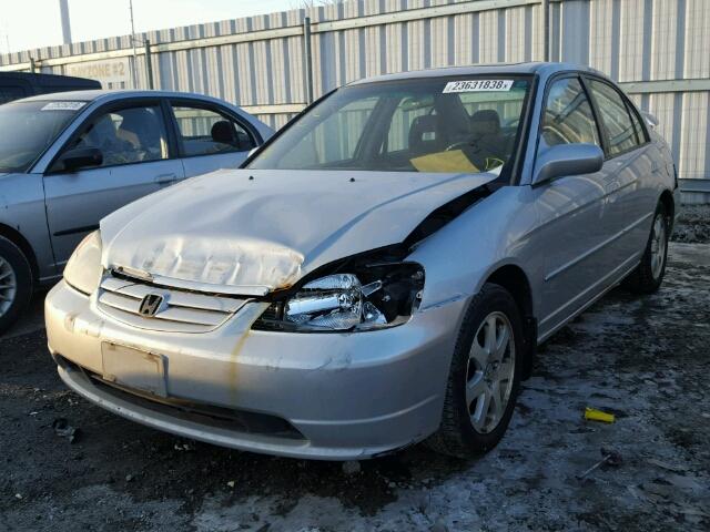 2HGES16823H919275 - 2003 HONDA CIVIC LX SILVER photo 2