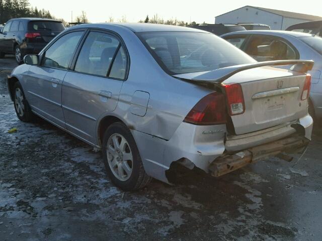 2HGES16823H919275 - 2003 HONDA CIVIC LX SILVER photo 3