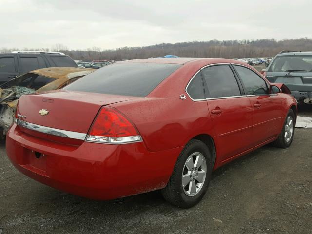 2G1WT58NX79239448 - 2007 CHEVROLET IMPALA LT RED photo 4