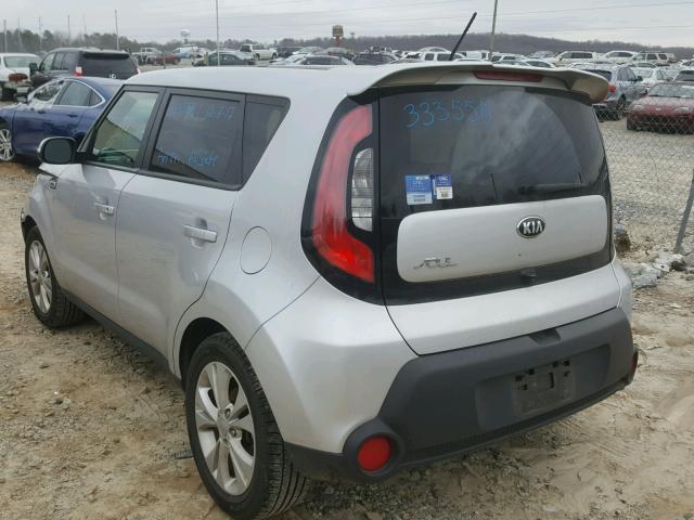 KNDJP3A50E7706007 - 2014 KIA SOUL + SILVER photo 3