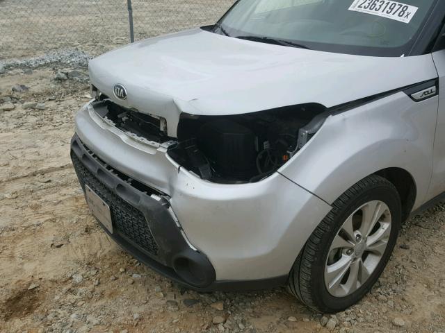 KNDJP3A50E7706007 - 2014 KIA SOUL + SILVER photo 9
