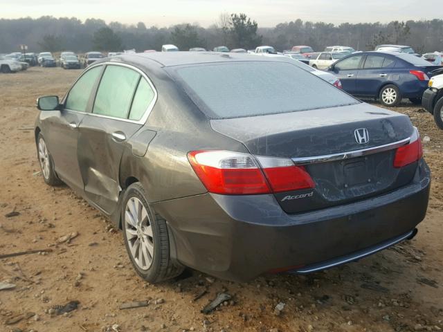 1HGCR2F86DA033274 - 2013 HONDA ACCORD EXL GRAY photo 3