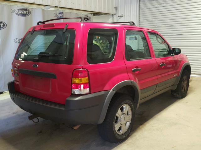 1FMYU04161KF70435 - 2001 FORD ESCAPE XLT RED photo 4