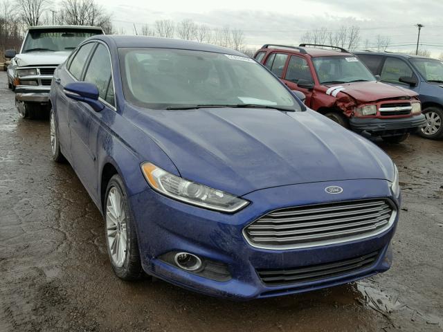 3FA6P0HD7ER289582 - 2014 FORD FUSION SE BLUE photo 1