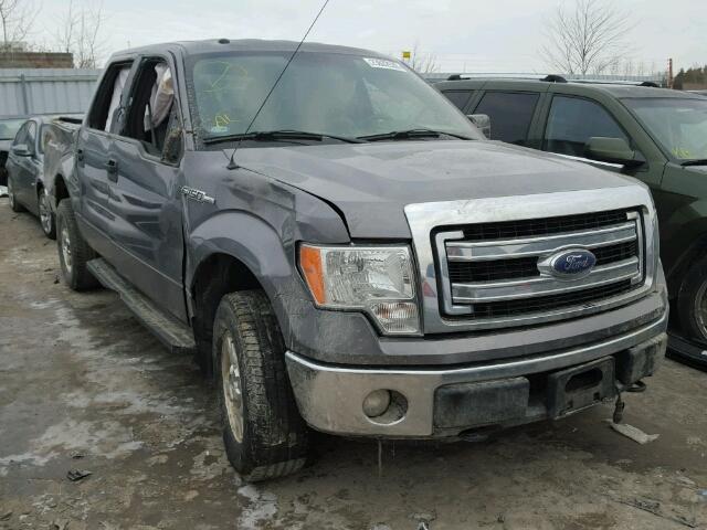 1FTFW1EF0EKF84665 - 2014 FORD F150 SUPER GRAY photo 1