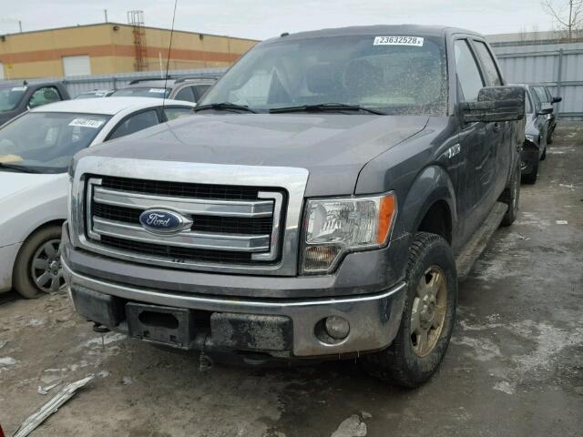 1FTFW1EF0EKF84665 - 2014 FORD F150 SUPER GRAY photo 2