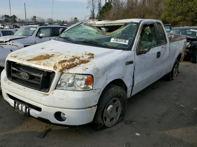 1FTRX12W58FA51402 - 2008 FORD F150 WHITE photo 2