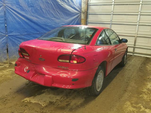 1G1JC1248W7222280 - 1998 CHEVROLET CAVALIER B RED photo 4