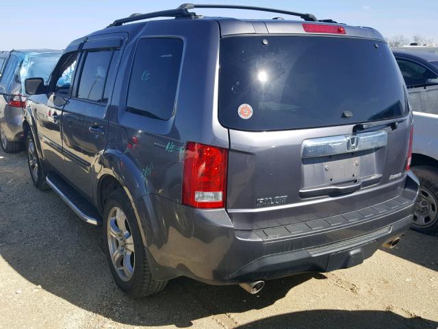 5FNYF3H57EB003148 - 2014 HONDA PILOT EXL GRAY photo 3