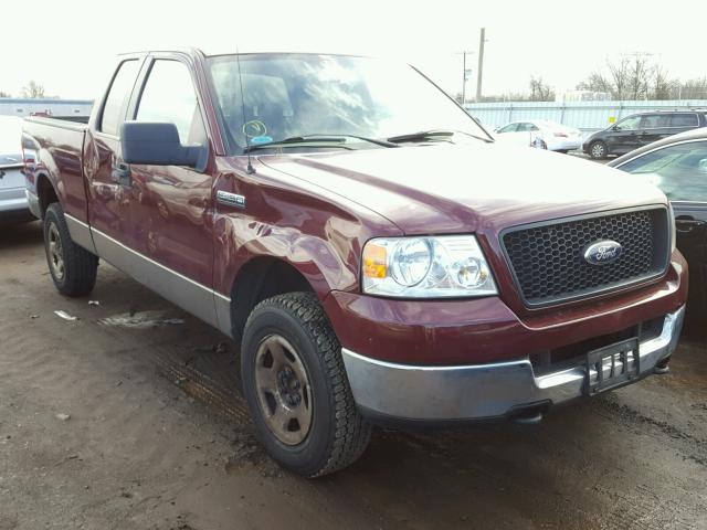 1FTRX14W05FA84087 - 2005 FORD F150 MAROON photo 1