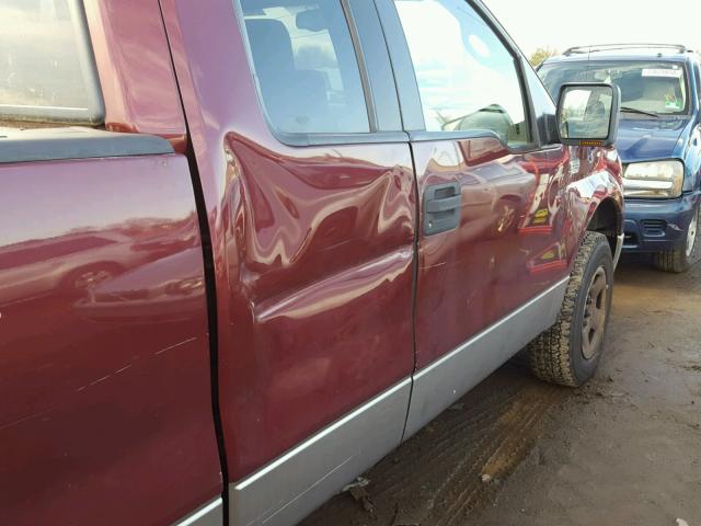 1FTRX14W05FA84087 - 2005 FORD F150 Каштановый фото 9