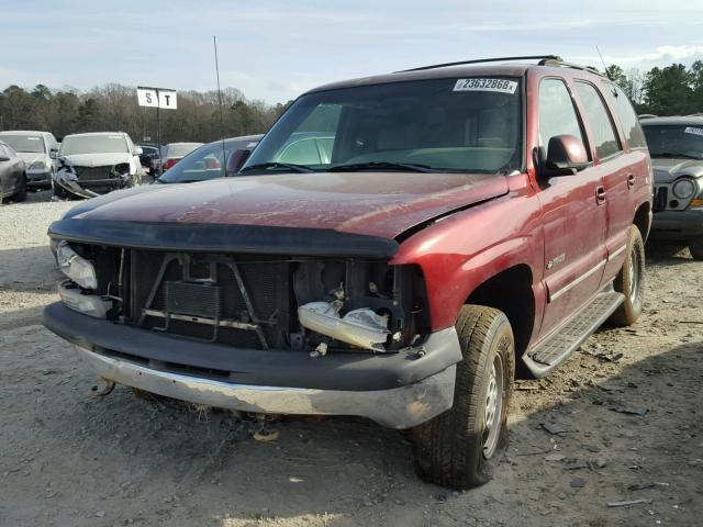 1GNEC13T91J248209 - 2001 CHEVROLET TAHOE C150 RED photo 2