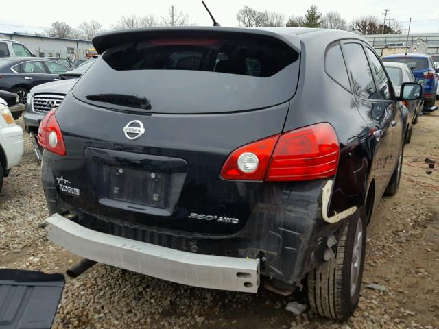 JN8AS5MVXAW604207 - 2010 NISSAN ROGUE S BLACK photo 4