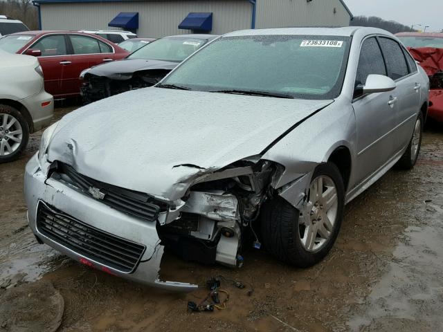 2G1WB5EK1A1260305 - 2010 CHEVROLET IMPALA LT SILVER photo 2