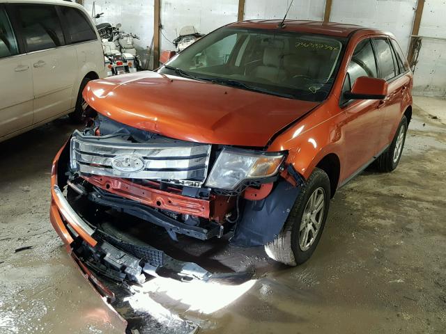 2FMDK38C58BA18365 - 2008 FORD EDGE SEL ORANGE photo 2