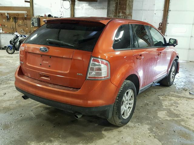 2FMDK38C58BA18365 - 2008 FORD EDGE SEL ORANGE photo 4