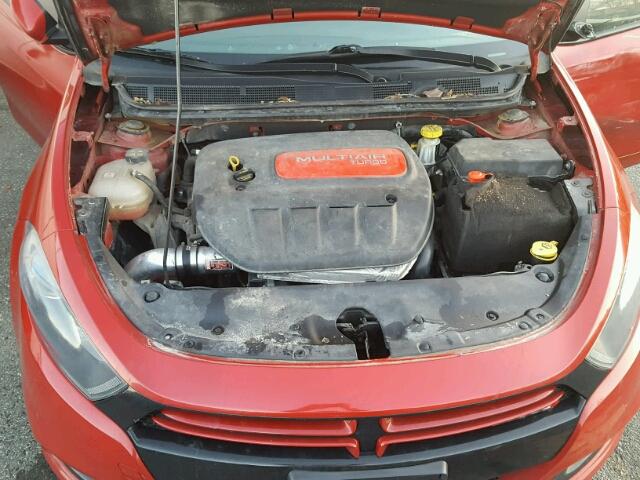 1C3CDFBH4DD640836 - 2013 DODGE DART SXT RED photo 7