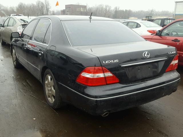 JTHBN36F840145945 - 2004 LEXUS LS 430 BLACK photo 3