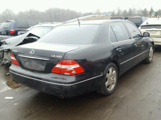 JTHBN36F840145945 - 2004 LEXUS LS 430 BLACK photo 4