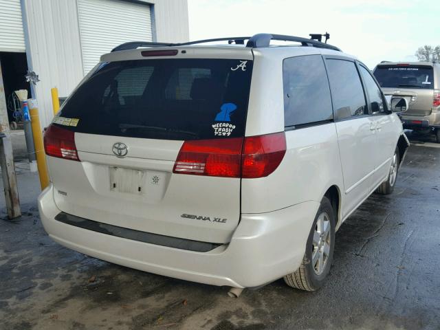 5TDZA22C95S349296 - 2005 TOYOTA SIENNA XLE WHITE photo 4