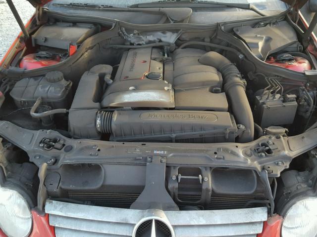 WDBRN47J42A331173 - 2002 MERCEDES-BENZ C 230K SPO RED photo 7