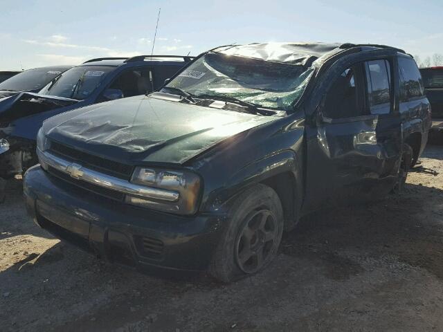 1GNDS13S652296885 - 2005 CHEVROLET TRAILBLAZE GREEN photo 2