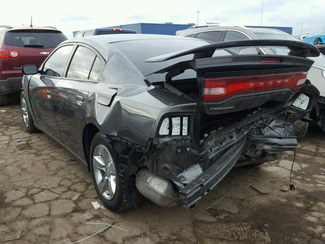 2C3CDXBG7EH217654 - 2014 DODGE CHARGER SE GRAY photo 3