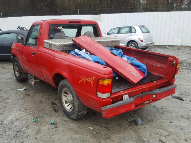 1FTYR10C5XTB04274 - 1999 FORD RANGER RED photo 3