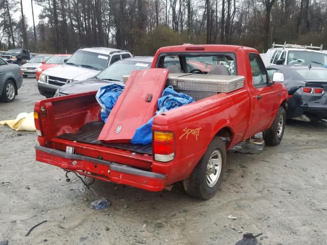 1FTYR10C5XTB04274 - 1999 FORD RANGER RED photo 4