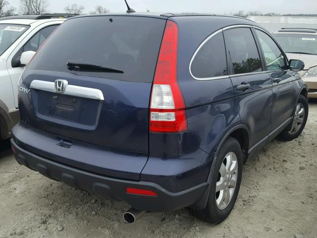 5J6RE38549L000504 - 2009 HONDA CR-V EX BLUE photo 4