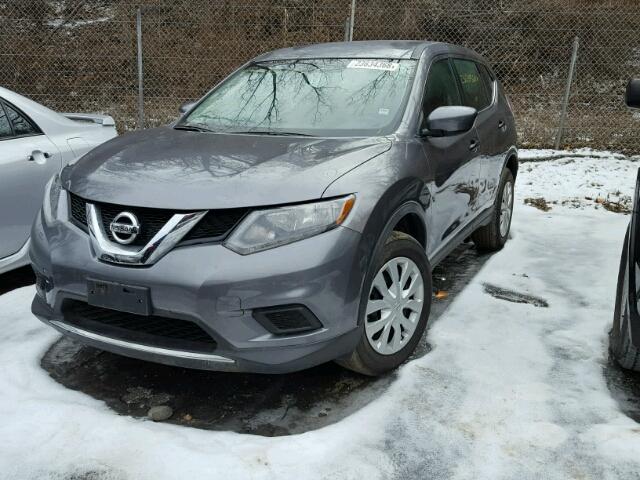 KNMAT2MTXGP644425 - 2016 NISSAN ROGUE S GRAY photo 2