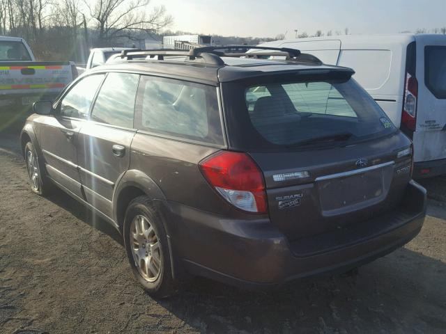 4S4BP61C886351999 - 2008 SUBARU OUTBACK 2. BROWN photo 3