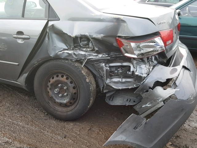 5NPET46C39H542781 - 2009 HYUNDAI SONATA GLS GRAY photo 9