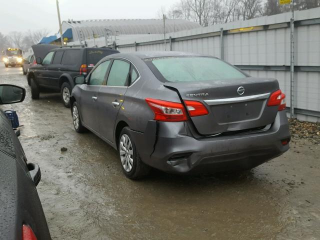 3N1AB7AP7GY212142 - 2016 NISSAN SENTRA S GRAY photo 3