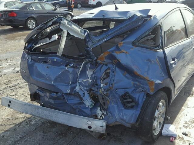 JTDKB22U840113425 - 2004 TOYOTA PRIUS BLUE photo 9