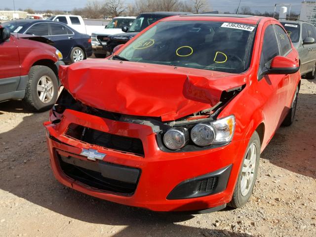 1G1JC5SH6E4242764 - 2014 CHEVROLET SONIC LT RED photo 2