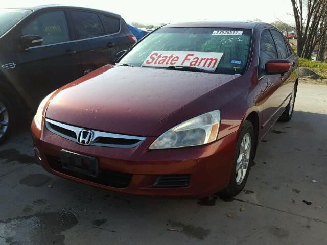 JHMCM56886C006338 - 2006 HONDA ACCORD EX MAROON photo 2