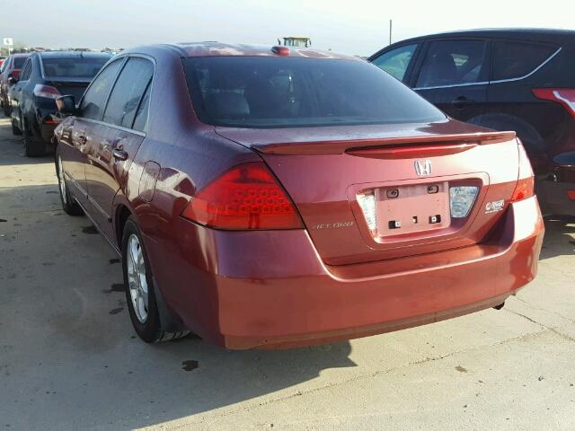 JHMCM56886C006338 - 2006 HONDA ACCORD EX MAROON photo 3