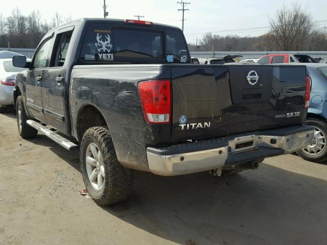 1N6BA07C39N317600 - 2009 NISSAN TITAN XE BLACK photo 3