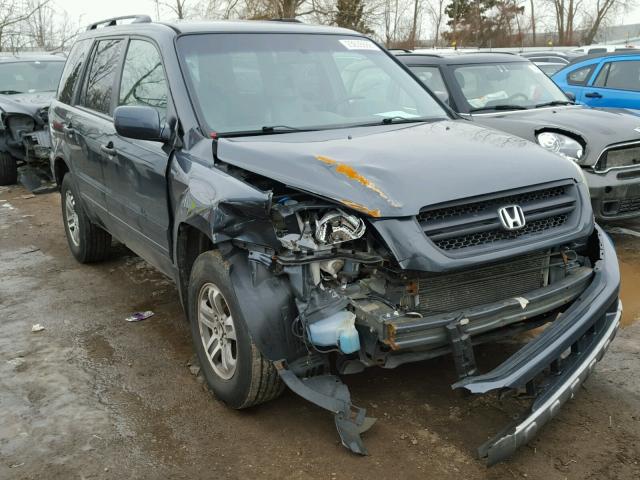 2HKYF18524H591187 - 2004 HONDA PILOT EXL GRAY photo 1