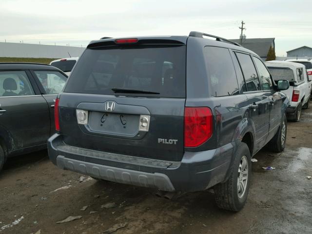 2HKYF18524H591187 - 2004 HONDA PILOT EXL GRAY photo 4