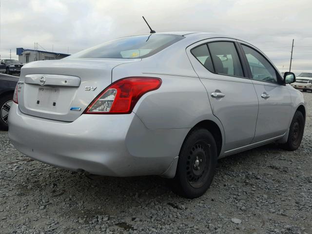 3N1CN7AP3CL897103 - 2012 NISSAN VERSA S SILVER photo 4