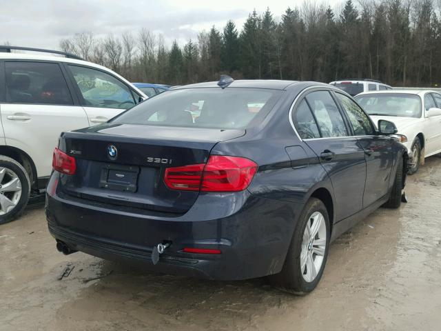 WBA8D9C30HA012234 - 2017 BMW 330 XI BLUE photo 4