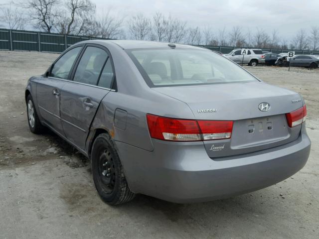 5NPET46C17H262483 - 2007 HYUNDAI SONATA GLS GRAY photo 3