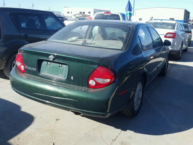 JN1CA31D91T603688 - 2001 NISSAN MAXIMA GXE GREEN photo 4