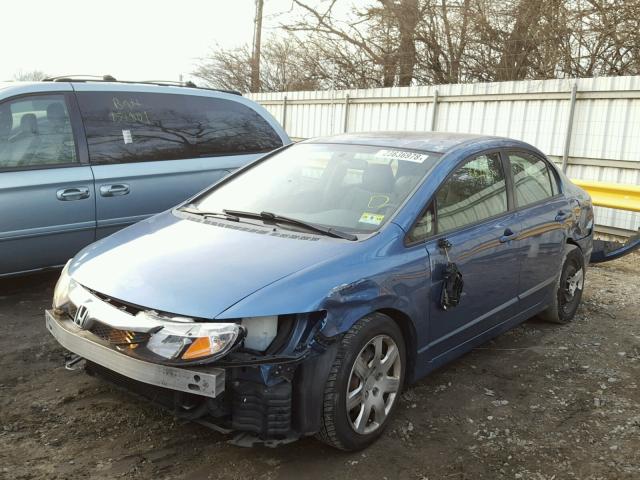 2HGFA165X9H546525 - 2009 HONDA CIVIC LX BLUE photo 2