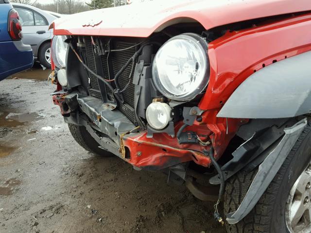 1J4GL48K85W596993 - 2005 JEEP LIBERTY SP RED photo 9