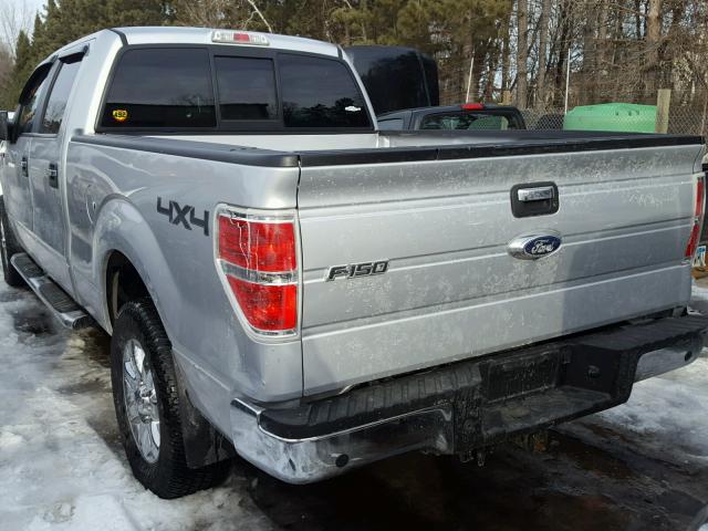 1FTFW1ET9DKF91716 - 2013 FORD F150 SUPER SILVER photo 3