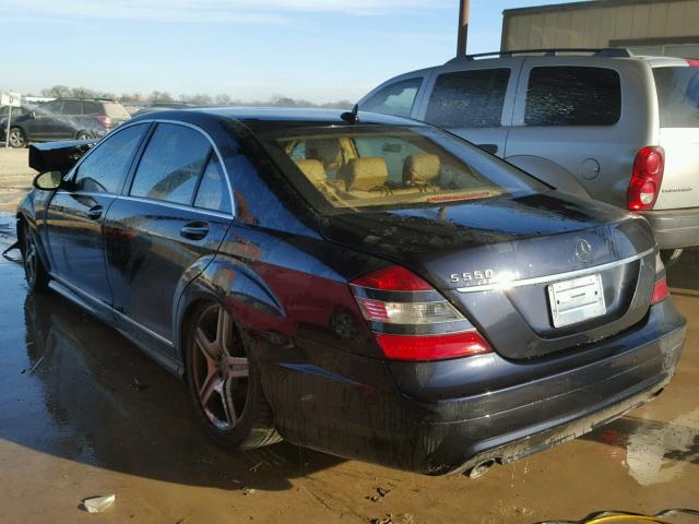 WDDNG71X38A171973 - 2008 MERCEDES-BENZ S 550 BLUE photo 3